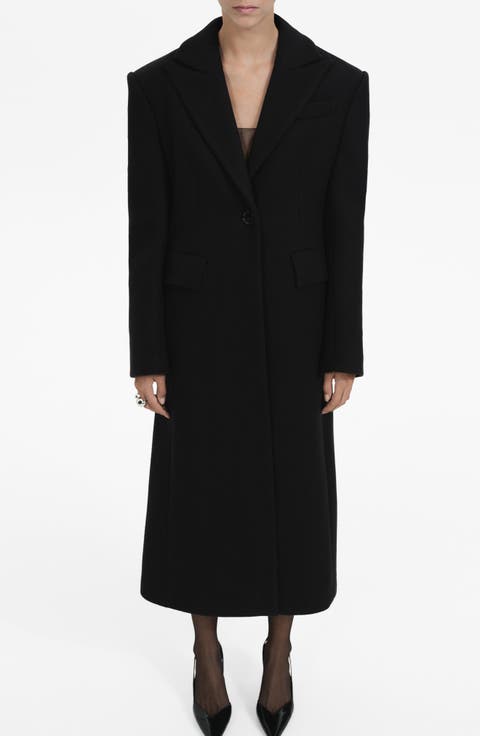 Structured Wool Blend Coat