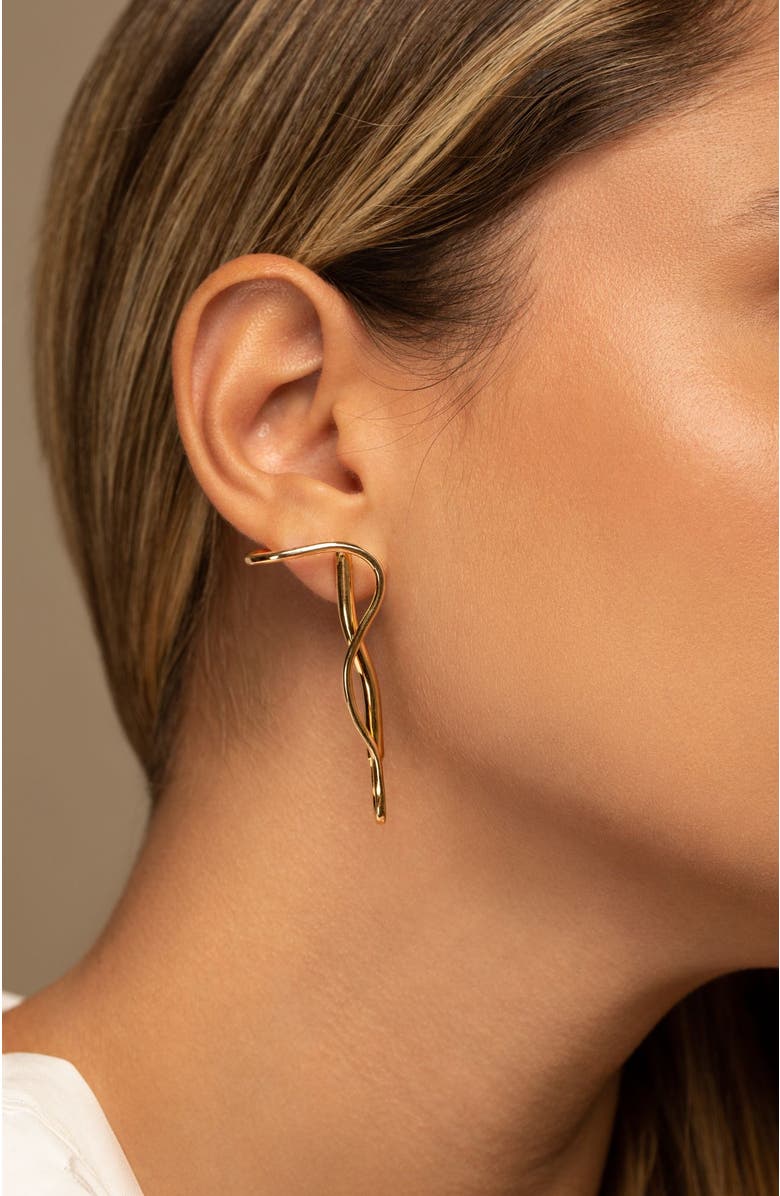 PIERETTI Calanta earrings, Alternate, color, Gold Plate