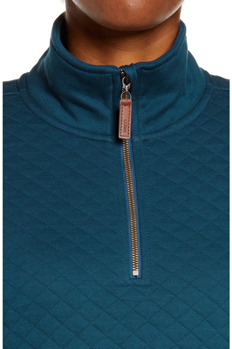 Quilted Quarter Zip Pullover, Alternate, color, DEEP ADMIRAL BLUE