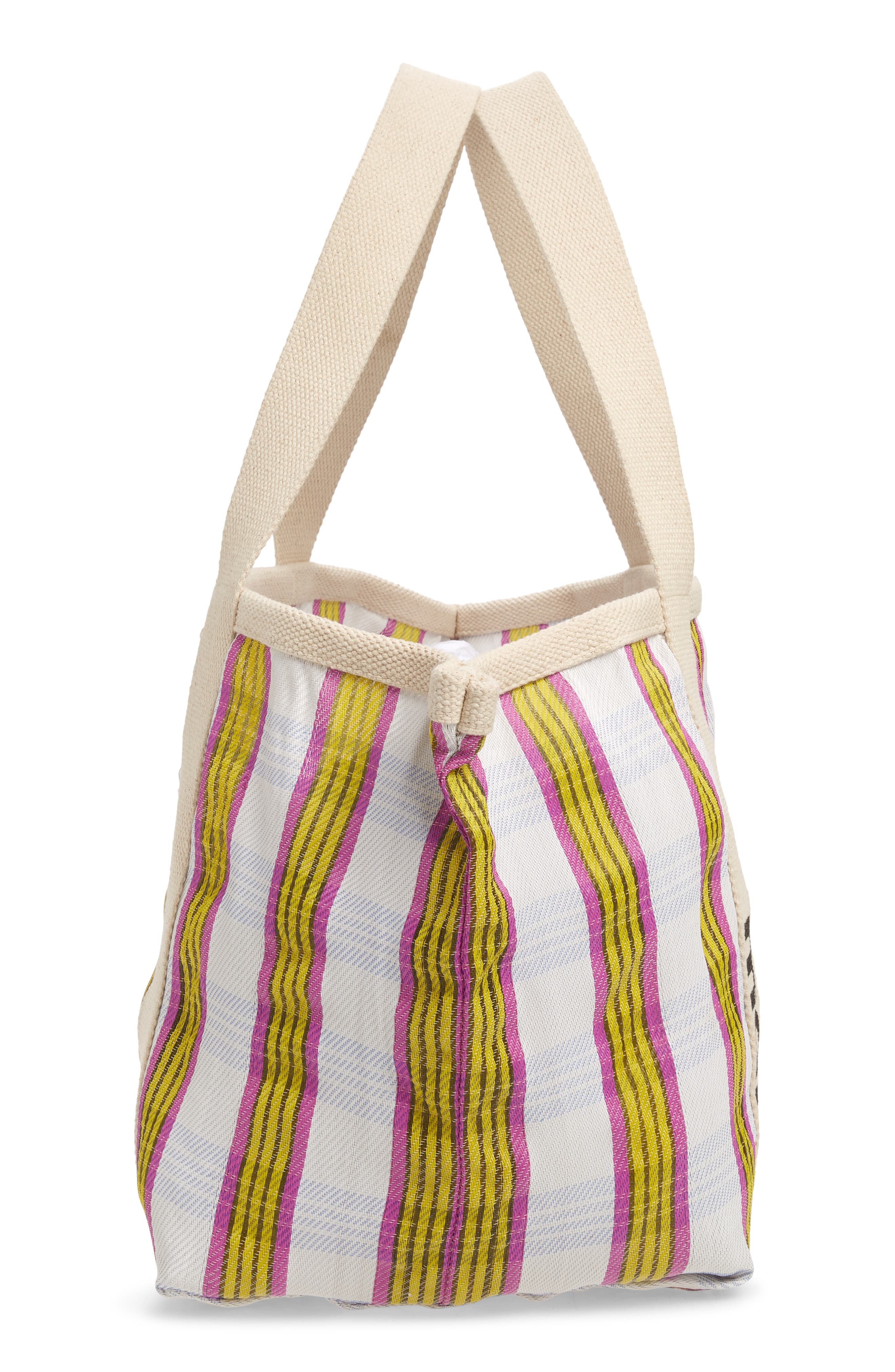 Isabel Marant Darwen Jacquard Stripe Nylon Tote, Alternate, color, 