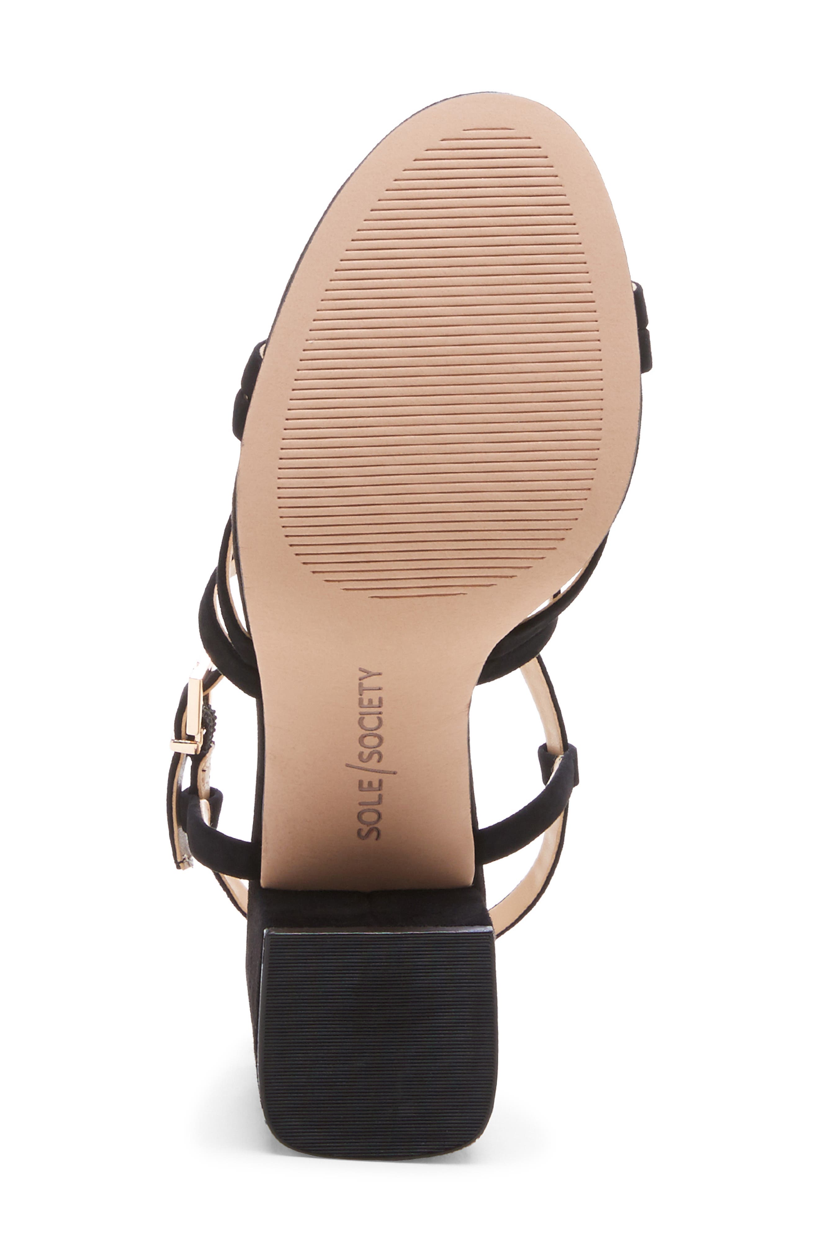 Seranah Strappy Sandal, Alternate, color, BLACK SUEDE