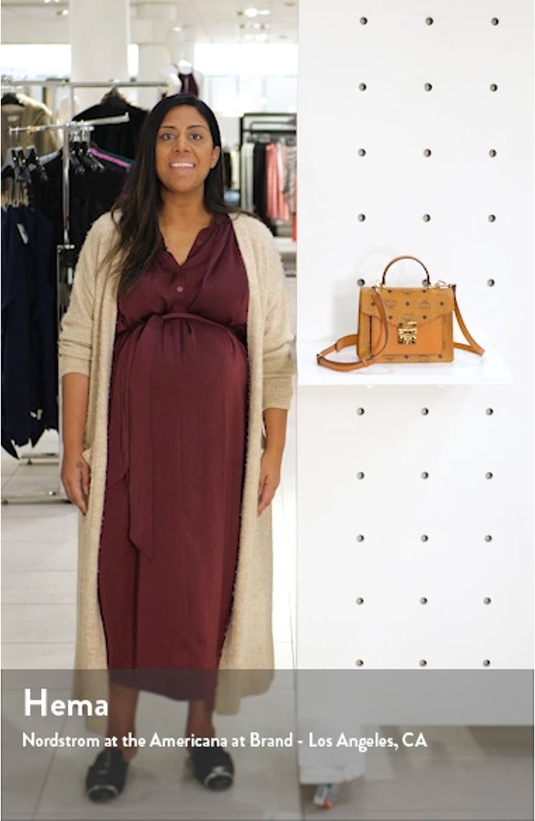 Small Patricia Visetos Coated Canvas & Leather Satchel, sales video thumbnail