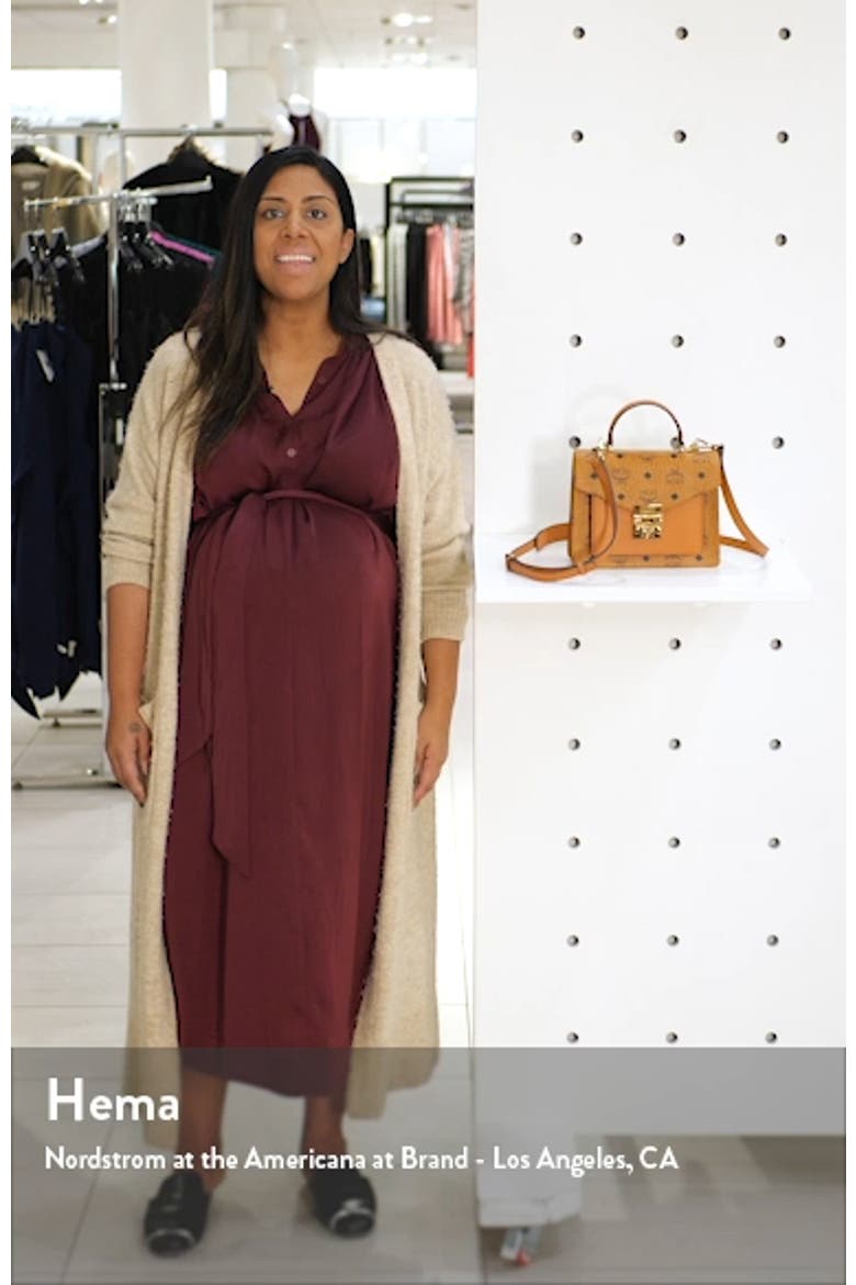 Small Patricia Visetos Coated Canvas & Leather Satchel video