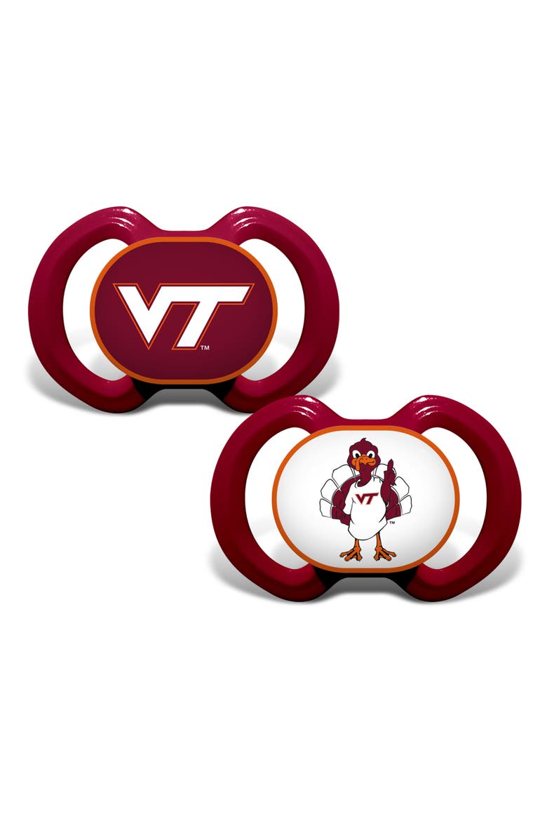 Virginia Tech Hokies Pacifier 2-Pack, Main, color, Multicolor