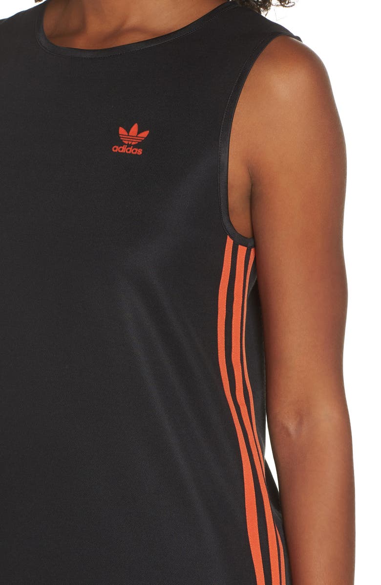 adidas Originals 3-Stripe Maxi Dress, Alternate, color,