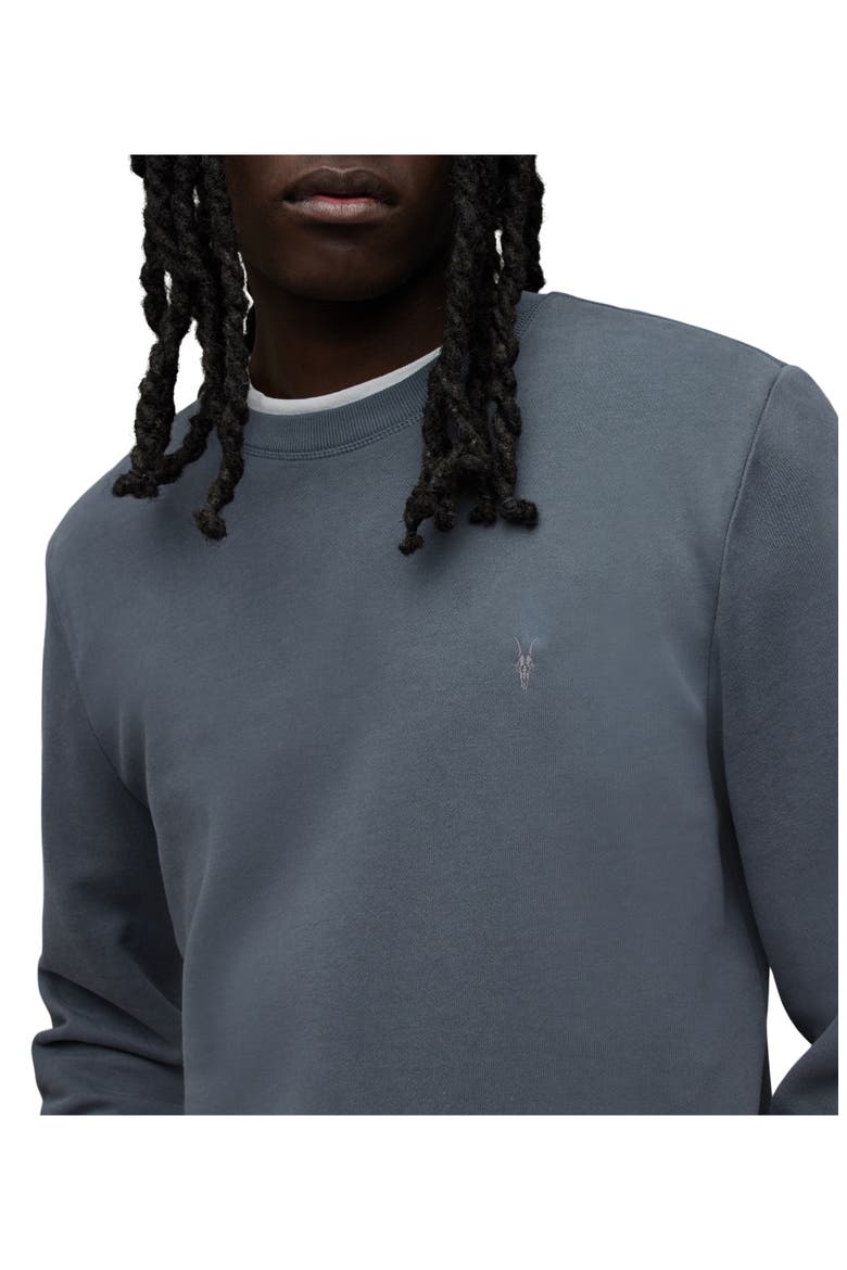 Raven Slim Fit Crewneck Sweatshirt, Alternate, color, BEETLE BLUE
