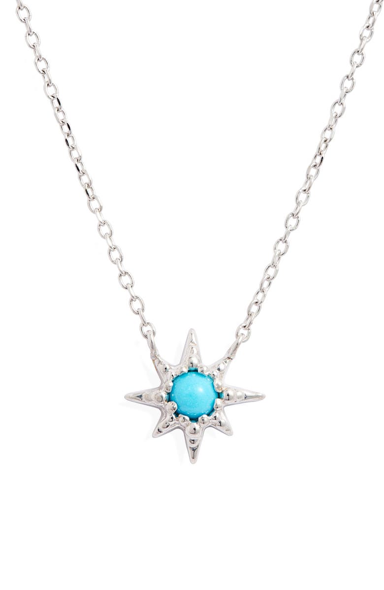 Anzie Turquoise Starburst Pendant Necklace, Main, color, Turquoise