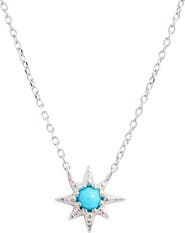 Anzie Turquoise Starburst Pendant Necklace