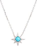 Anzie Turquoise Starburst Pendant Necklace