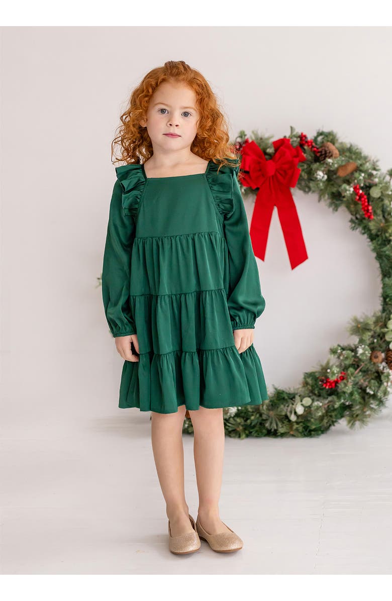 Isobella
Chloe Mistletoe Emerald Green Tiered Dress, Alternate, color,