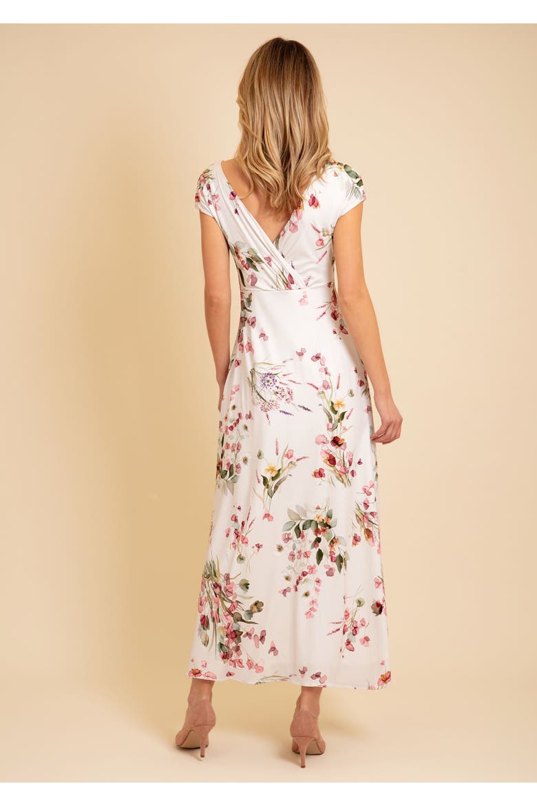 Sophia V-Neck Short Sleeve Maxi Dress, Alternate, color, Petal Pink Floral