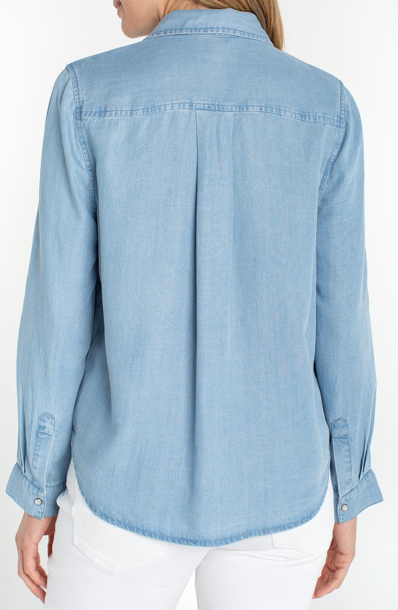 Liverpool Los Angeles Pocket Denim Shirt, Alternate, color, Malibu Light