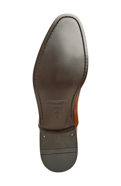 Ferragamo Boston Leather Lace Up Dress Shoes Natural/t. Moro In Brown