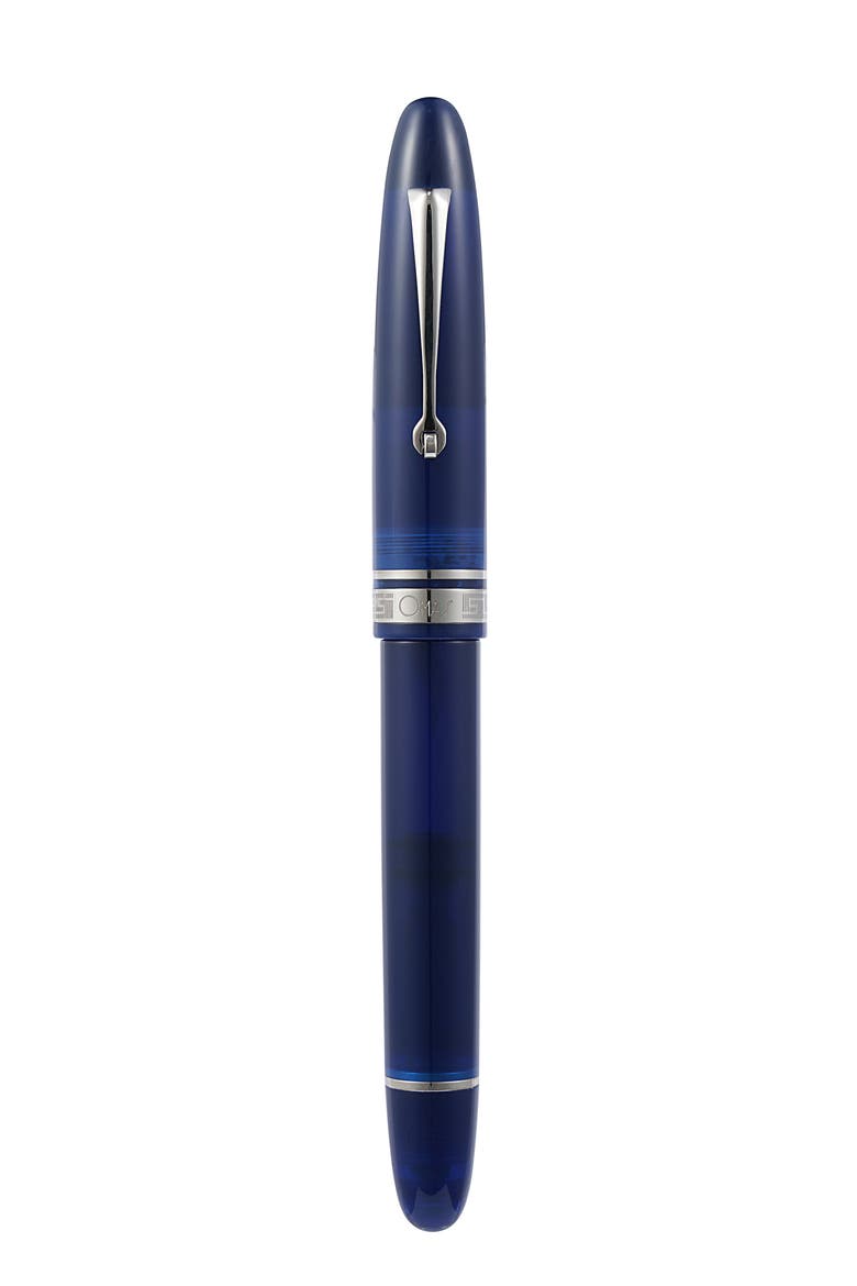 Ogiva Blu with Silver Trim Fountain Pen, Main, color, Blue Fine