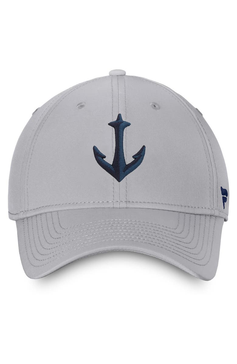 FANATICS Men's Fanatics Branded Gray Seattle Kraken Secondary Logo Flex Hat, Alternate, color, Gray