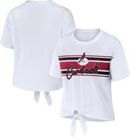 WEAR by Erin Andrews Women's WEAR by Erin Andrews White Arizona Cardinals Front Tie Retro T-Shirt