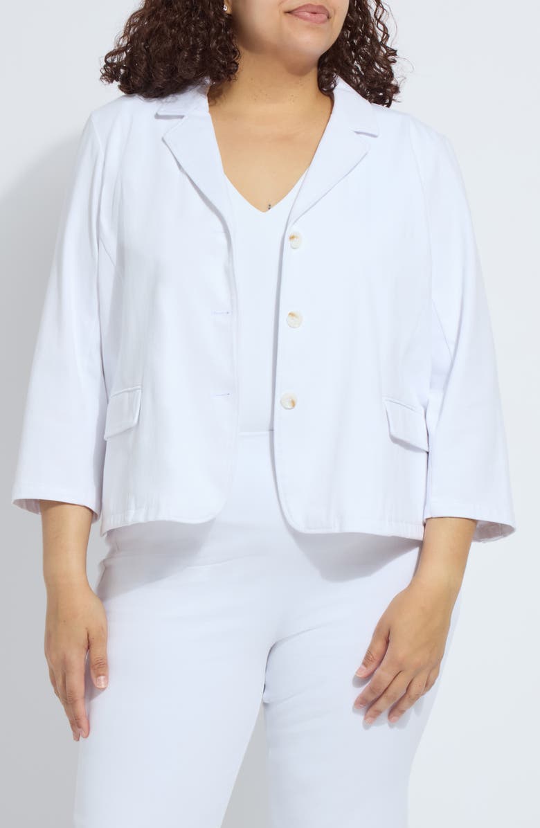 Lysse 'Lyssentials Della Bracelet Sleeve Blazer, Main, color, White