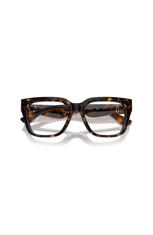 Burberry 53mm Square Optical Glasses In Brown