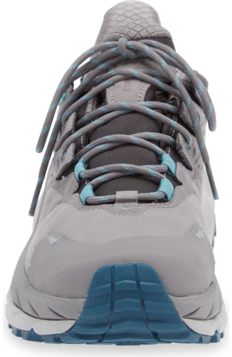 HOKA Gender Inclusive Kaha 2 GTX Gore-Tex<sup>®</sup> Waterproof Trail Running Shoe, Alternate, color, Sharkskin / Blue Coral