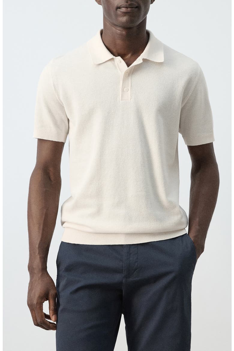 Fine Knit Polo, Main, color, IVORY WHITE