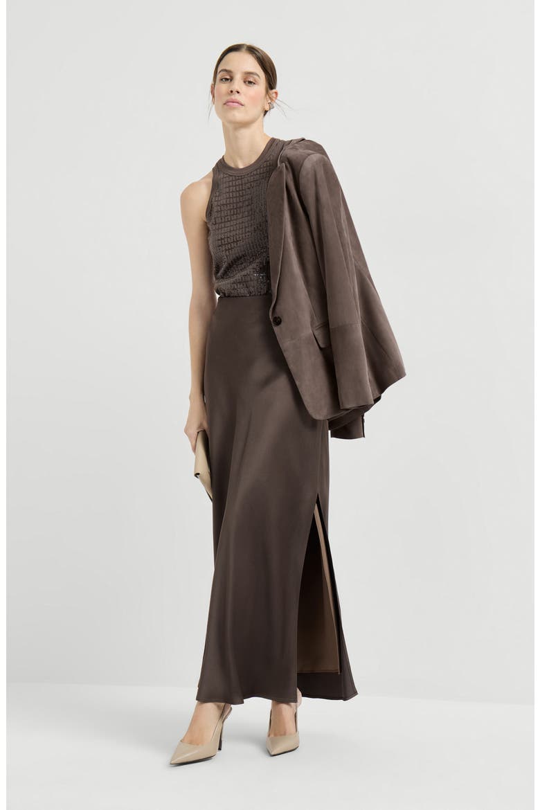 Dazzling Embroidery top, Alternate, color, Brown