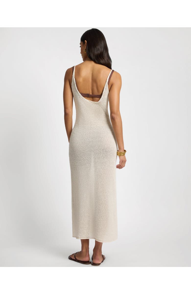 Onia Linen Sweater Scoop Maxi Dress, Alternate, color, Egret