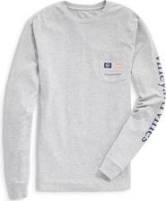 vineyard vines Hockey Flag Long Sleeve Cotton Graphic T-Shirt