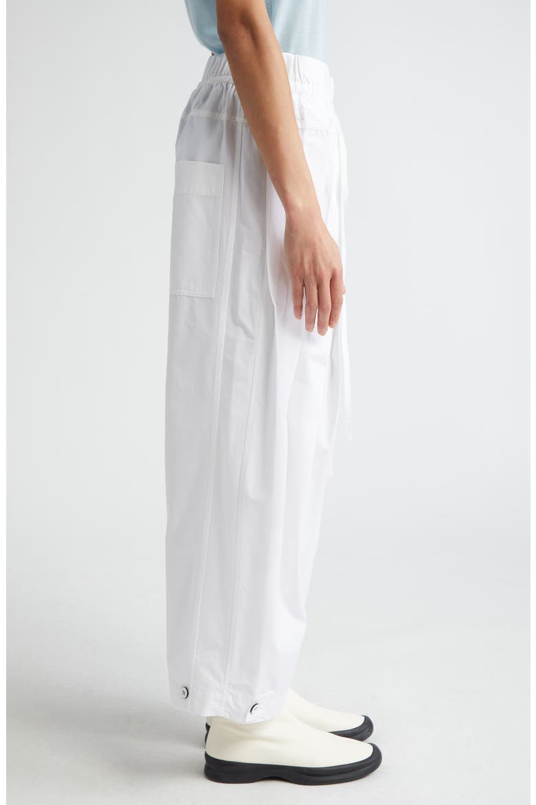 Pleated Cotton Wide Leg Pants, Alternate, color, 100 OPTIC WHITE