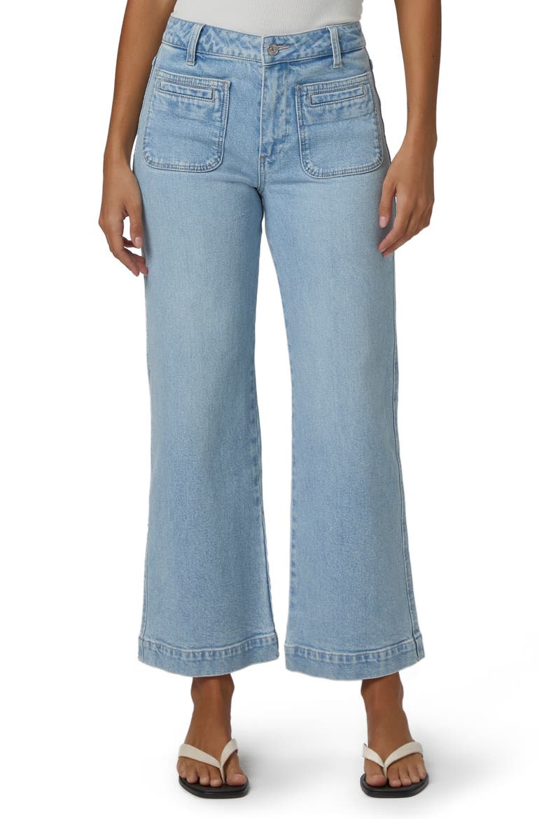 Leenah Patch Pocket Wide Leg Jeans, Main, color, OLEVIA