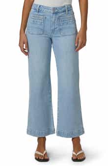 PAIGE Leenah Patch Pocket Wide Leg Jeans