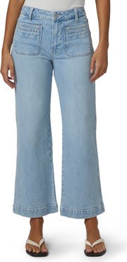PAIGE Leenah Patch Pocket Wide Leg Jeans