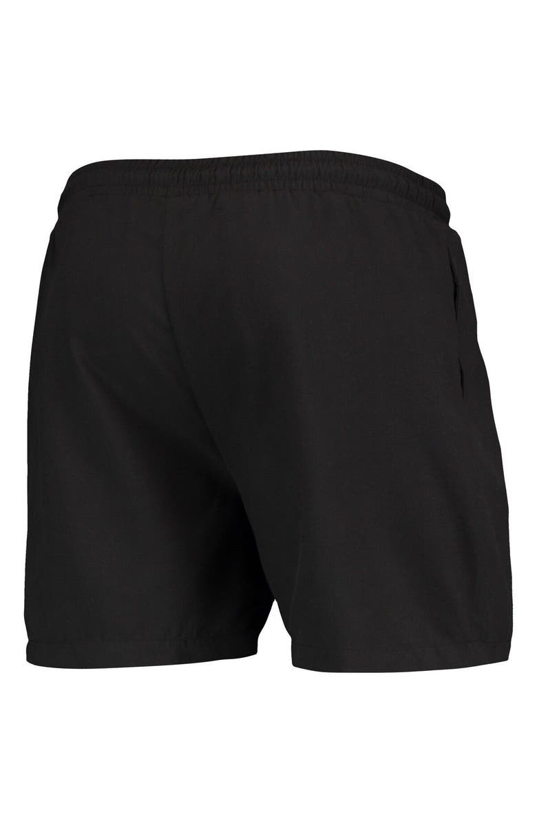 FOCO Men's FOCO Black Las Vegas Raiders Magic Print Palm Traditional Swim Shorts, Alternate, color,