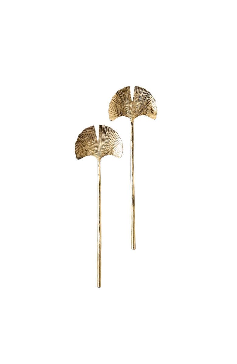 Be Home Gingko Salad Servers, Main, color, Gold