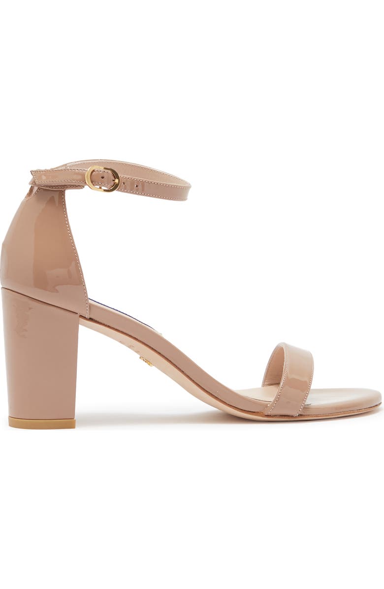 Stuart Weitzman Nearly Nude Ankle Strap Sandal, Alternate, color, Adobe