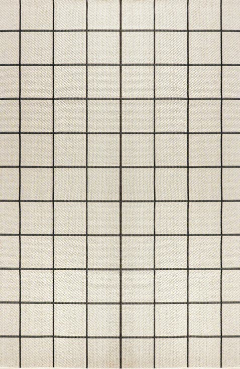 Grid Modern Squares Indoor/Outdoor Area Rug