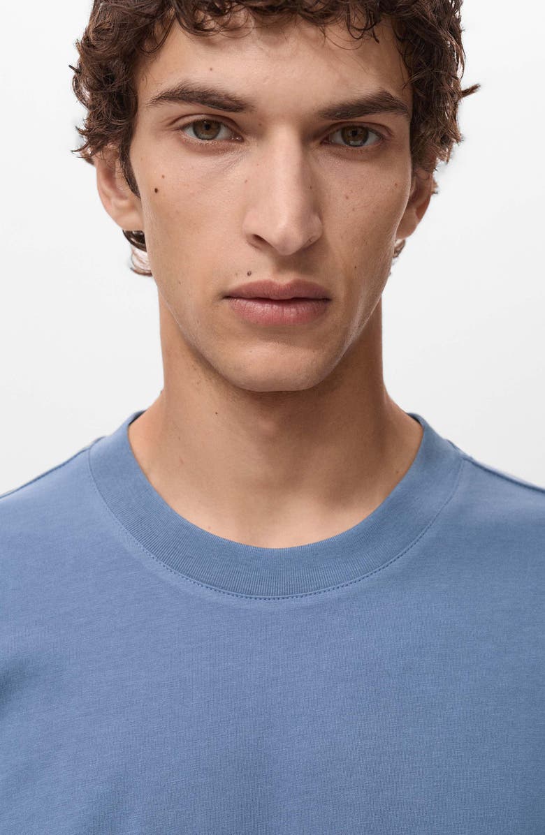 MANGO Relaxed Fit Graphic T-Shirt, Alternate, color, Blue