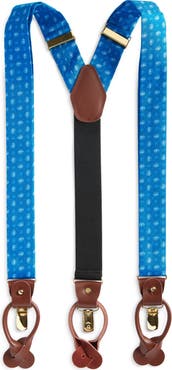 CLIFTON WILSON Print Silk Suspenders