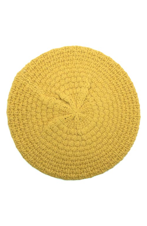 Portolano Popcorn Stitch Beret In Yellow