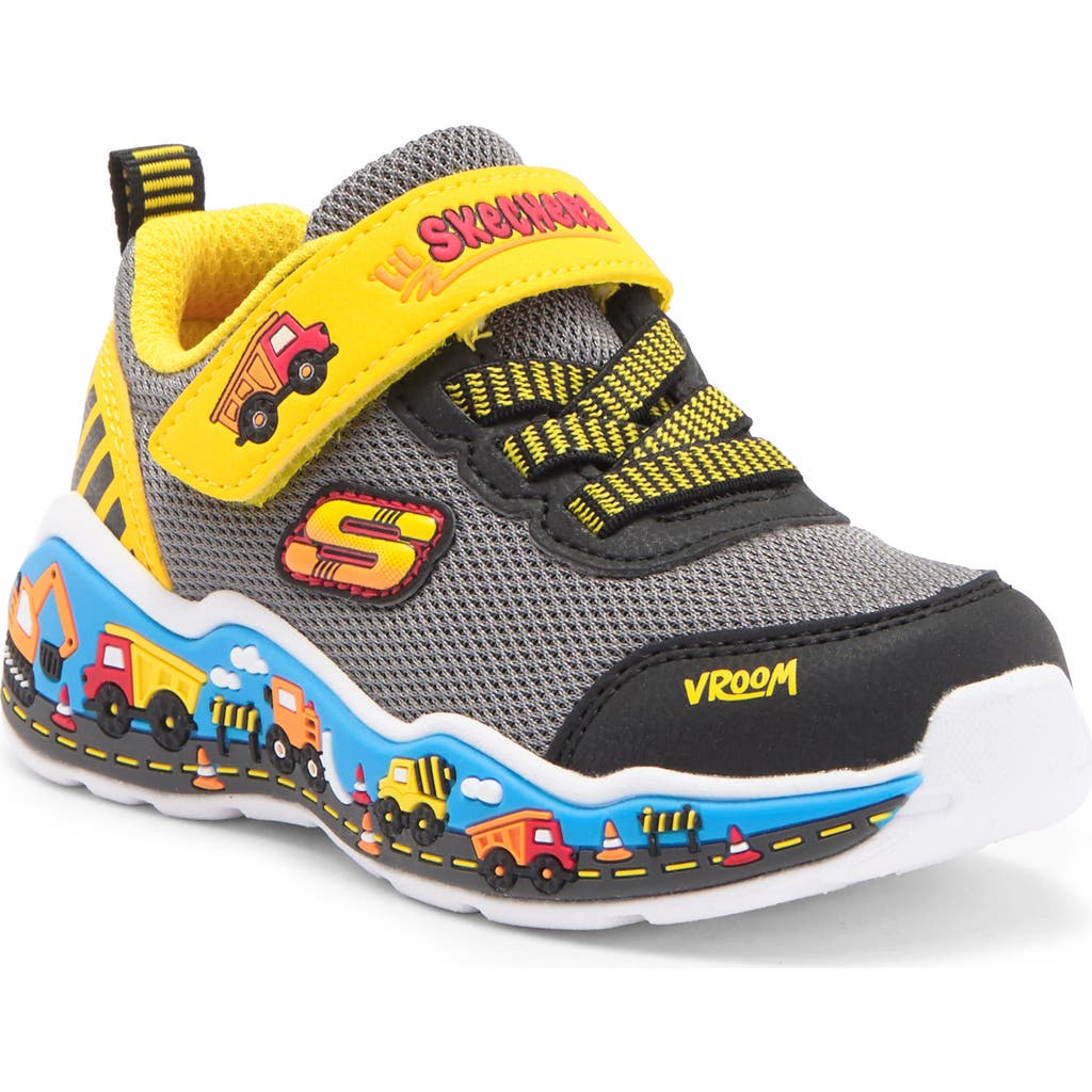 Skechers Boys Play Scene Dinosaurs In Black/yellow