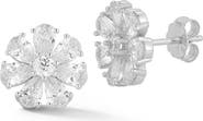 GLAZE JEWELRY Flower Cubic Zirconia Stud Earrings