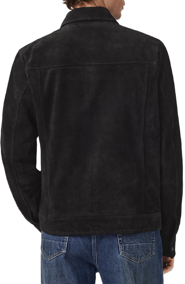 AllSaints Rhone Suede Jacket, Alternate, color, Black