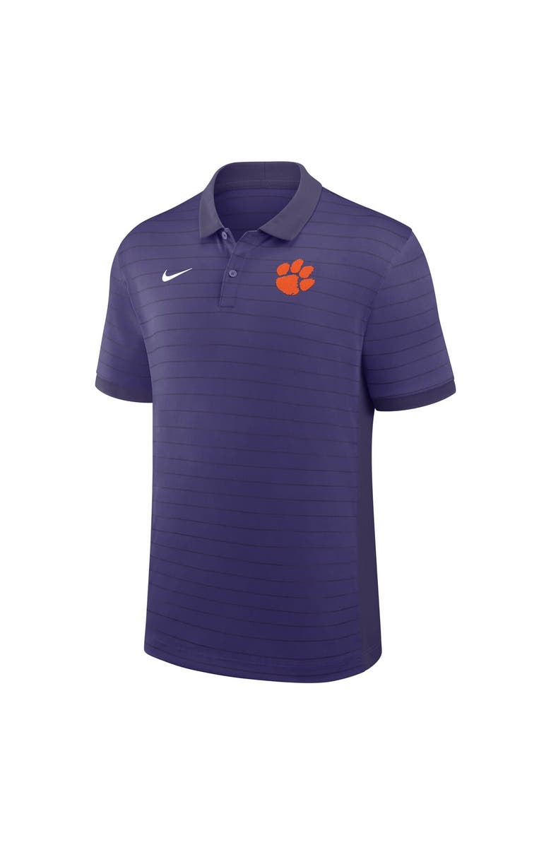 Nike Men's Nike Purple Clemson Tigers 2025 Early Season Coaches Sideline Victory Stripe Performance Polo, Alternate, color, Purple