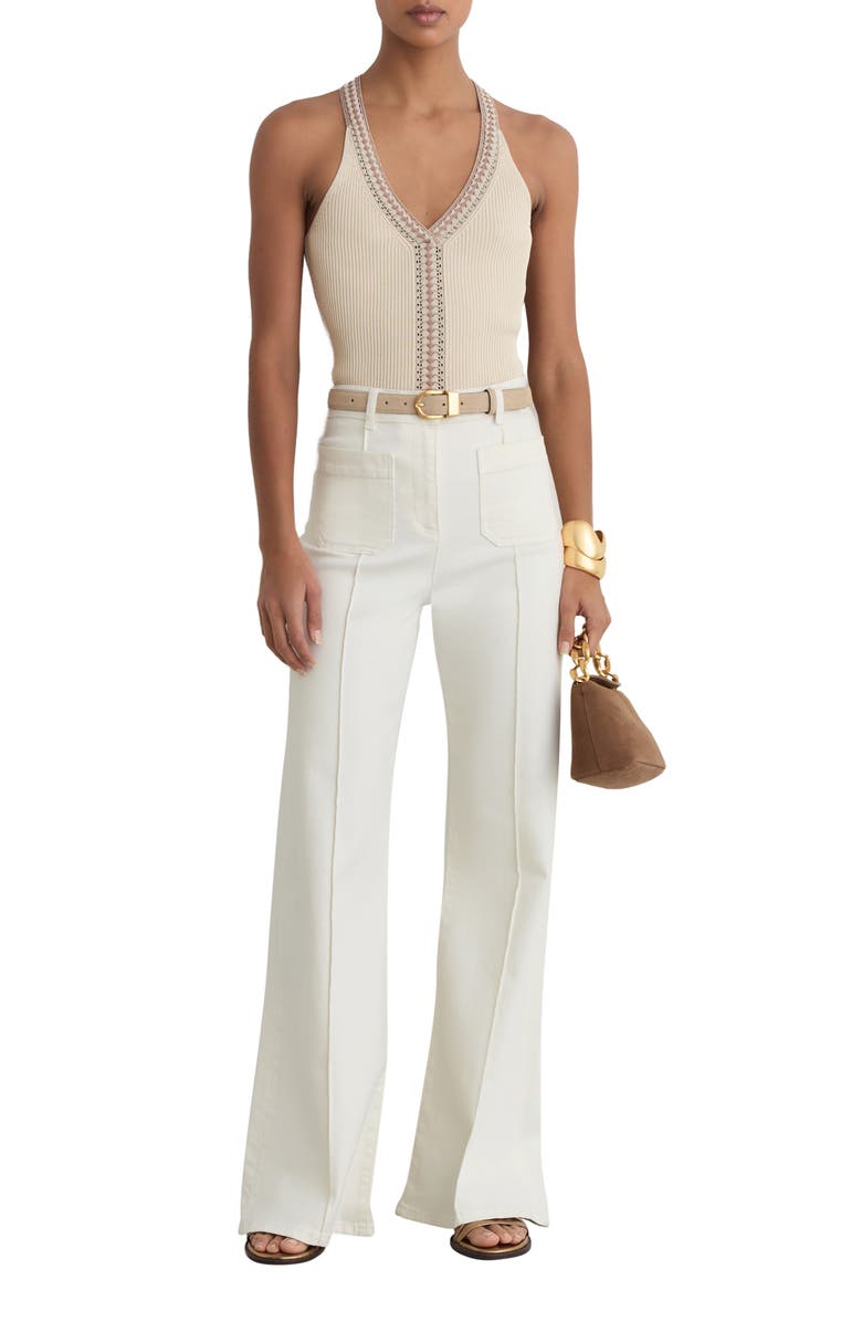 Reiss Nora Rib Tank, Alternate, color, Neutral