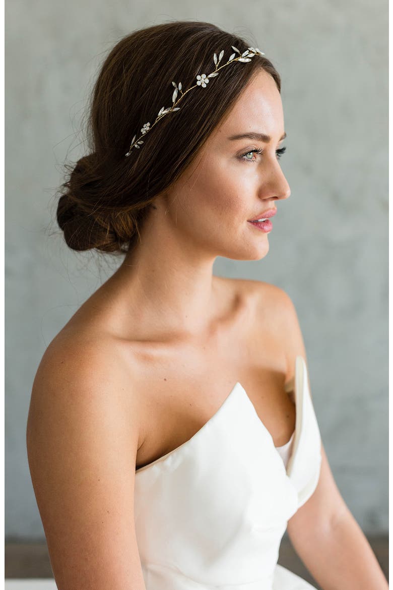 Galatea Opal & Czech Crystal Halo, Alternate, color, GOLD