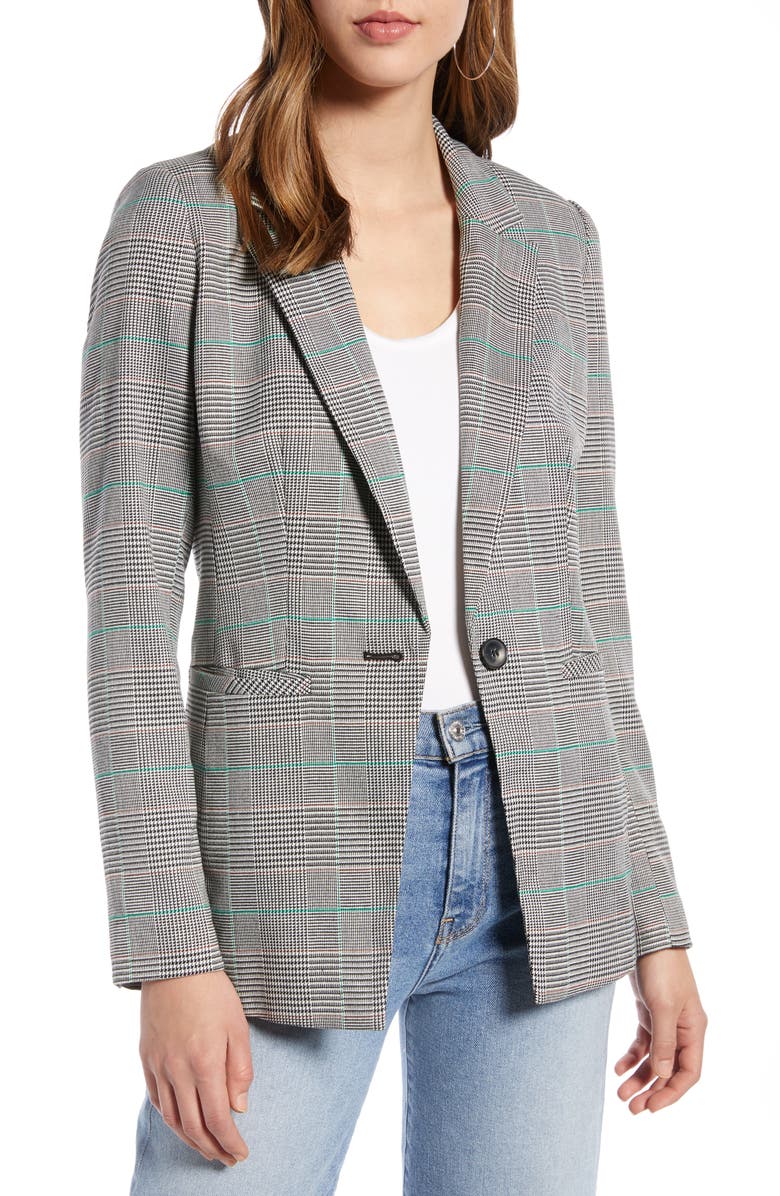 Halogen<sup>®</sup> Plaid Blazer, Main, color,