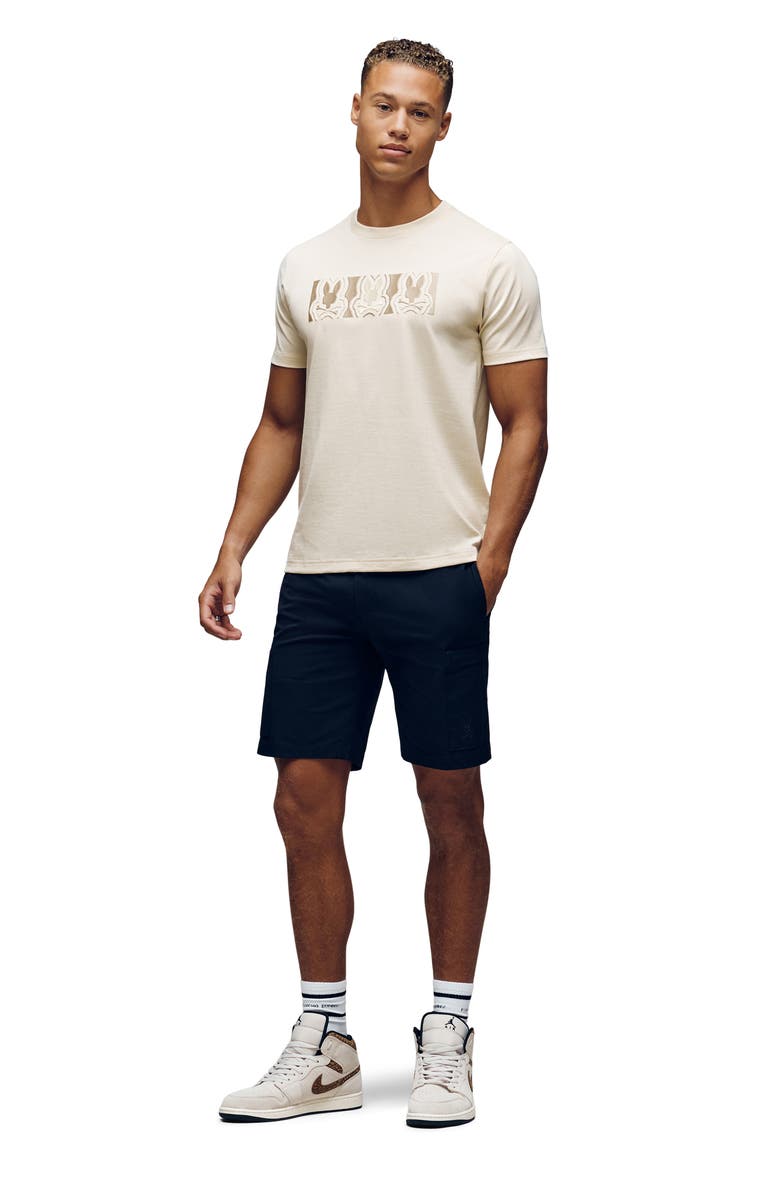 Psycho Bunny Rob Graphic Crew Tee, Alternate, color, Ivory