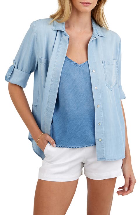 Split Back Denim Shirt
