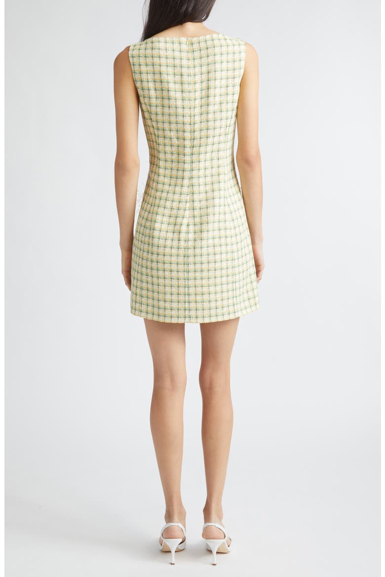 Check Tweed Minidress, Alternate, color, BUTTER MULTI