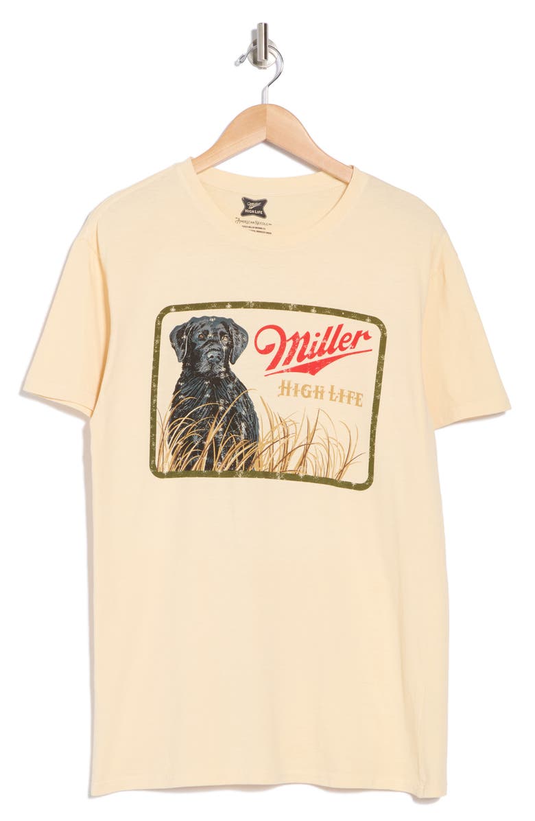 American Needle Miller High Life Dog Cotton Graphic T-Shirt, Alternate, color, Cream