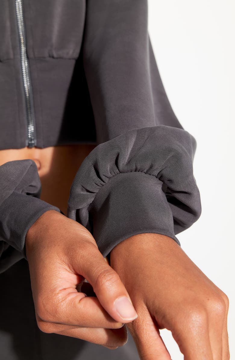 Spiritual Gangster Rhya Zip Hoodie, Alternate, color, Ash